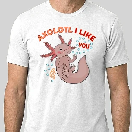 Férfi Alap póló - Kedvelt Axolotl