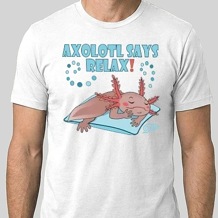 Férfi Alap póló - Says Relax Axolotl