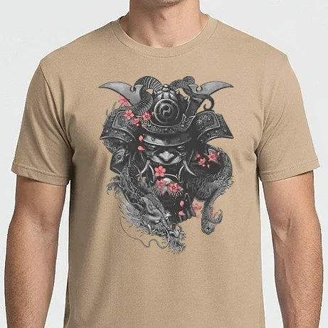 Férfi Imperial póló - Samurai - dragon fantasy