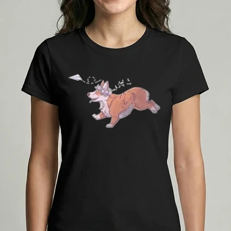 Női Imperial póló - corgi minta