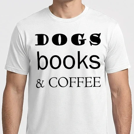 Férfi Imperial póló - Dogs, books &coffee