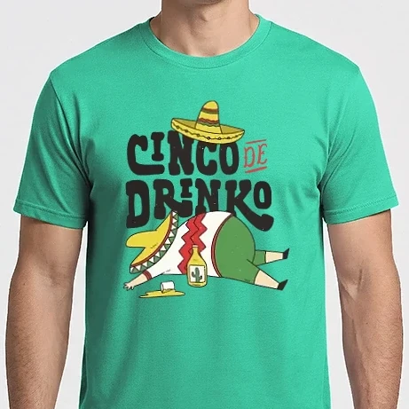 Férfi Imperial póló - Részeg mexikói - Cinco de drinko