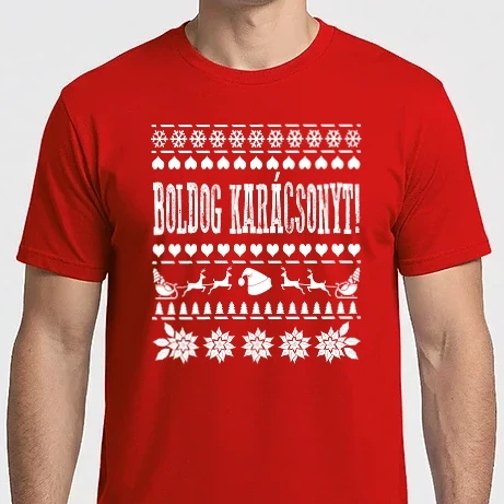 Férfi Imperial póló - Ugly sweater Boldog karácsonyt!