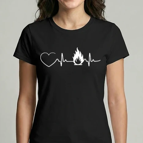 Női Imperial póló - FIREFIGHTER  HEART RATE