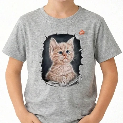 Uniszex gyerek Póló - Cuki cat