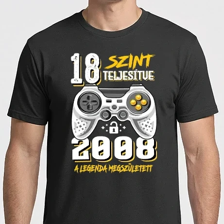 Férfi Imperial póló - GAMER szint teljesítve 18. 2008