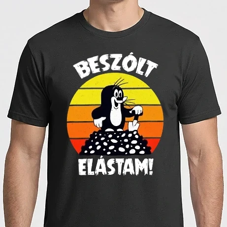 Férfi Imperial póló - Kisvakond - Beszólt Elástam Retro