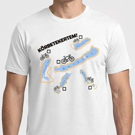 Férfi Imperial póló - Magyar tavak biciklikörút - X-eld be, ami már kész!