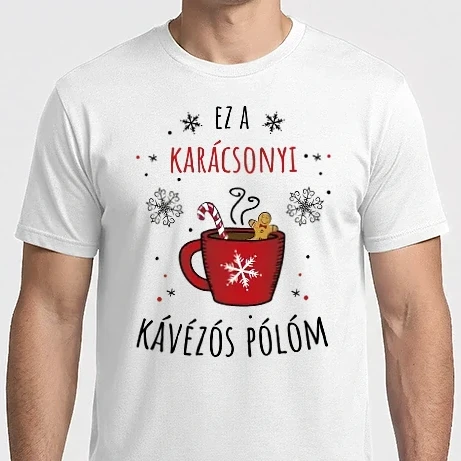 Férfi Imperial póló - Karácsonyi kávézós 
