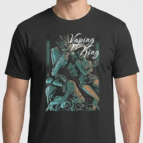 Férfi Imperial póló - Vaping like a king - Csak Fekete póló