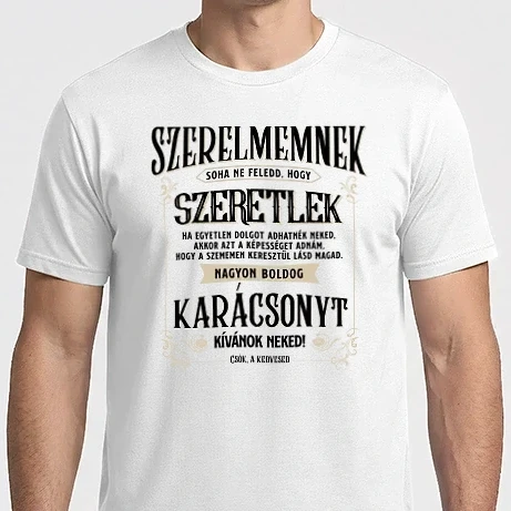 Férfi Imperial póló -   BOLDOG KARÁCSONYT SZERELMEMNEK