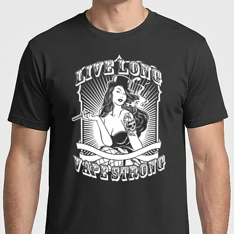 Férfi Imperial póló - Live long vape strong