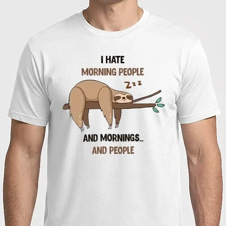 Férfi Imperial póló - I Hate morning people and mornings and people lajhár