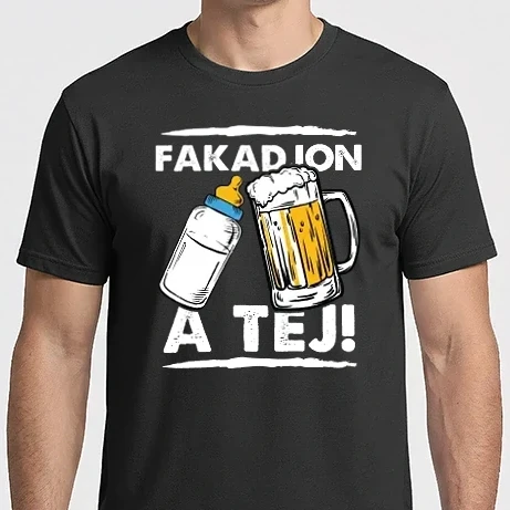 Férfi Imperial póló - Fakadjon a tej (fehér)