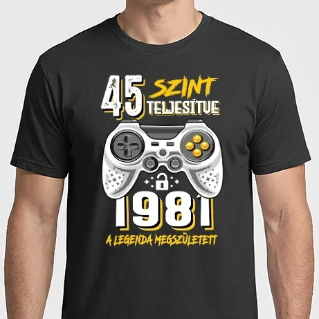 Férfi Imperial póló - GAMER szint teljesítve 45. 1981