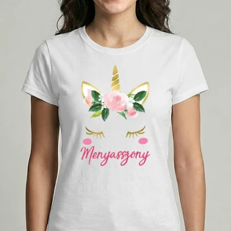 Női Imperial póló - Unikornis menyasszony