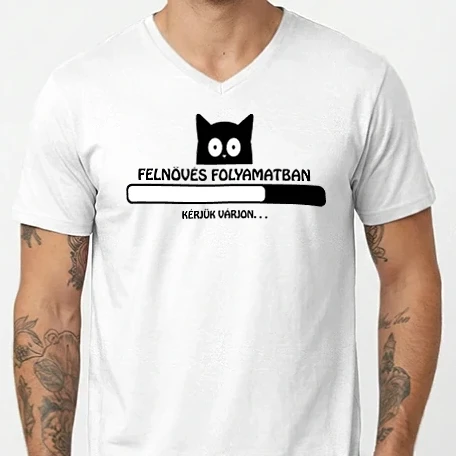 Férfi V-nyakú póló - Felnövés folyamatban