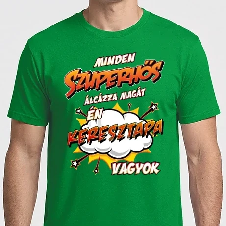 Férfi Imperial póló - szuperhős álca keresztapa