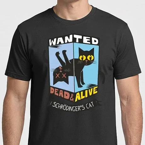 Férfi Imperial póló - Schrödinger macskája - élve vagy halva