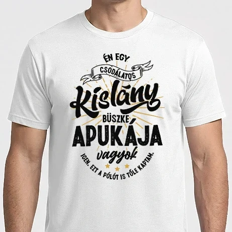 Férfi Imperial póló - Büszke apuka_egy kislány