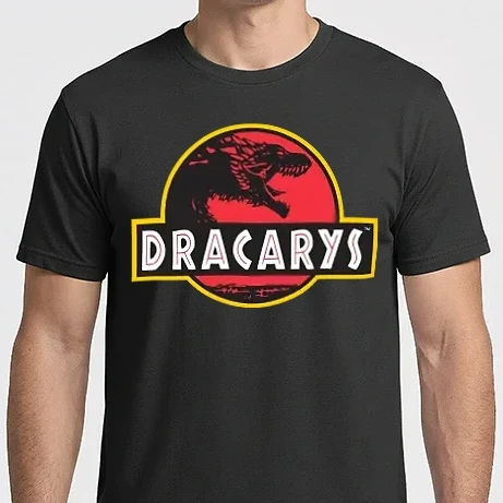 Férfi Imperial póló - Dracarys jurassic park logóval