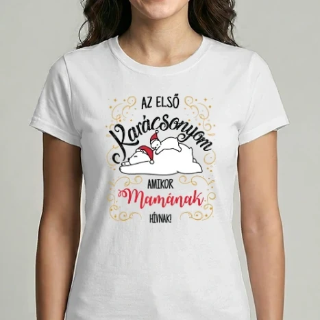 Női Imperial póló - Az első karácsony MAMA