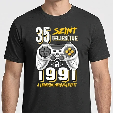 Férfi Imperial póló - GAMER szint teljesítve 35. 1991