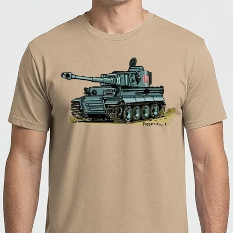 Férfi Imperial póló - Tigris tank (acél)