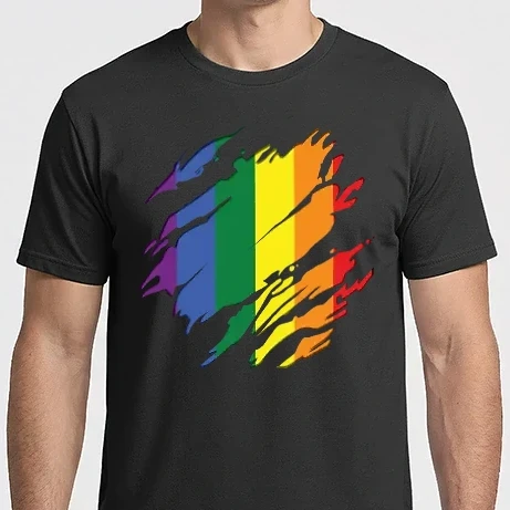 Férfi Imperial póló - LMBTQ zászló