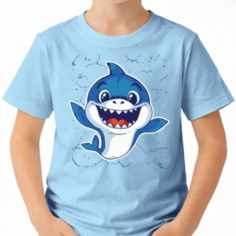 Uniszex gyerek Póló - Baby Shark Cuki Cápás póló