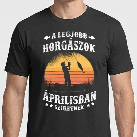 Férfi Imperial póló - A legjobb Horgászok Áprilisban születnek