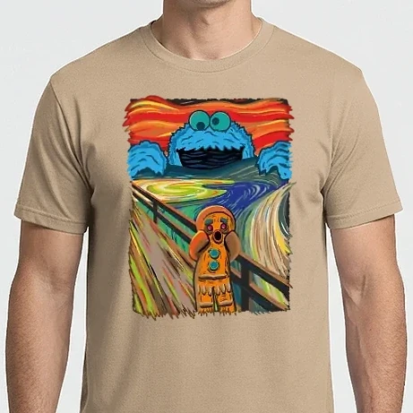 Férfi Imperial póló - Cookie Monster - Mézi - Sikoly - E.Munch