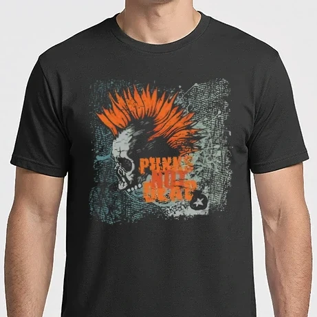 Férfi Imperial póló - Punks not dead koponya