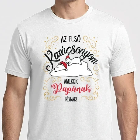 Férfi Imperial póló - Az első karácsony PAPA