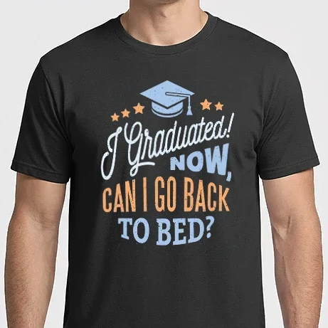 Férfi Imperial póló - I graduated, can i go back to bed? Ballagásra