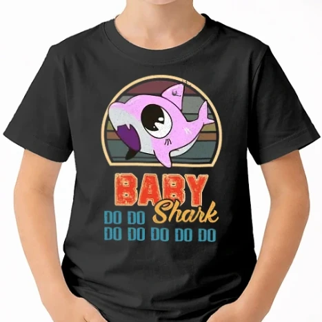 Uniszex gyerek Póló - BabyGIRL shark