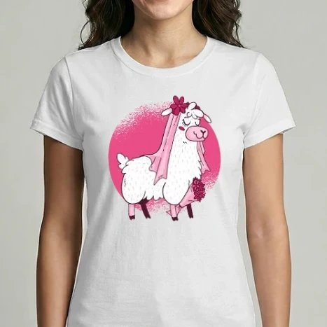 Női Imperial póló - Láma menyasszony Lánybúcsúra
