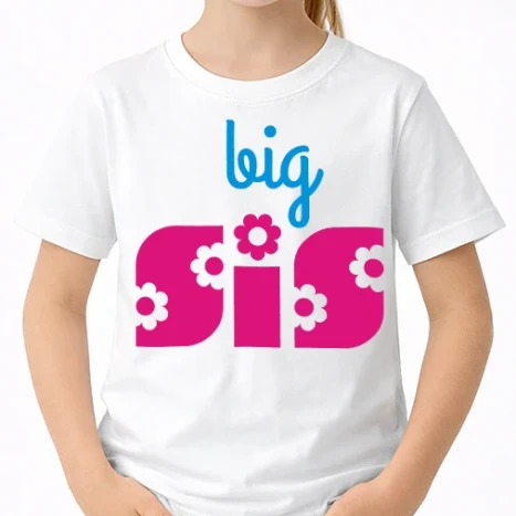 Uniszex gyerek Póló - big sis, páros minta