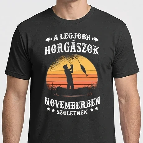 Férfi Imperial póló - A legjobb Horgászok Novemberben születnek