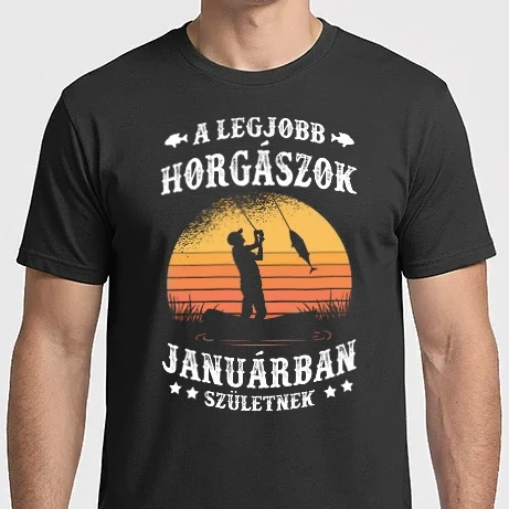 Férfi Imperial póló - A legjobb Horgászok Januárban születnek