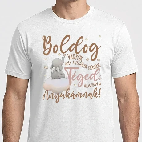 Férfi Imperial póló - A felhőkön csücsülve téged választottalak anyukámnak