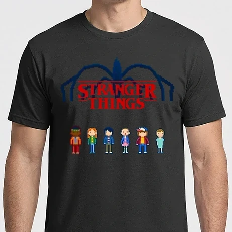 Férfi Imperial póló - 8-Bit Stranger Things