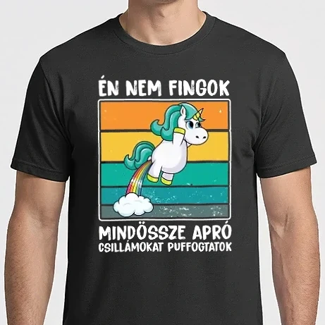 Férfi Imperial póló - Én nem fingok, mindössze apró csillámokat puffogtatok