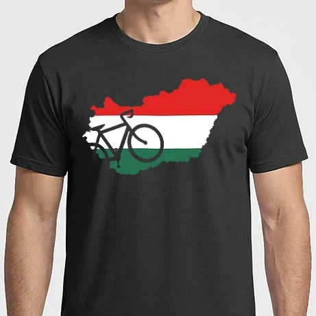 Férfi Imperial póló - Magyarország - kerékpártúra (zászlóval)