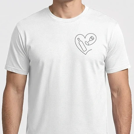 Férfi Imperial póló - Bor szív