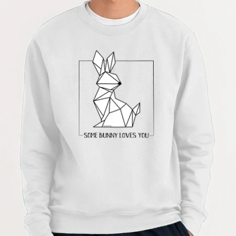 Férfi kerek nyakú pulóver - bunny love