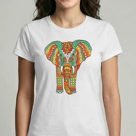 Női Imperial póló - Mandala Elefánt