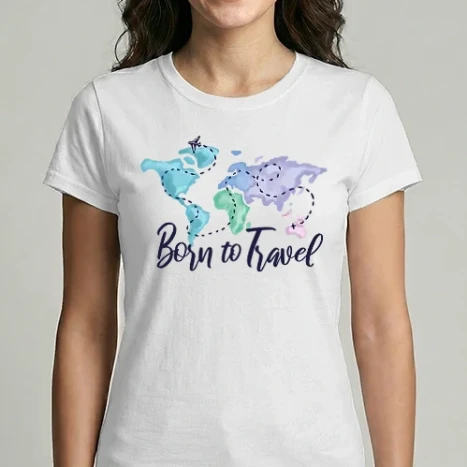 Női Imperial póló - Born To Travel