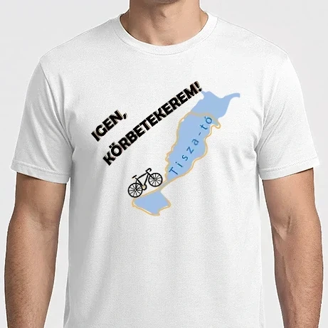 Férfi Imperial póló - Tisza-tó körút - Igen, körbetekerem!