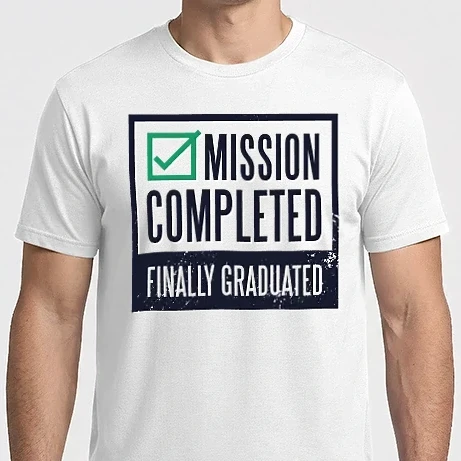 Férfi Imperial póló - Mission completed Graduation Ballagásra